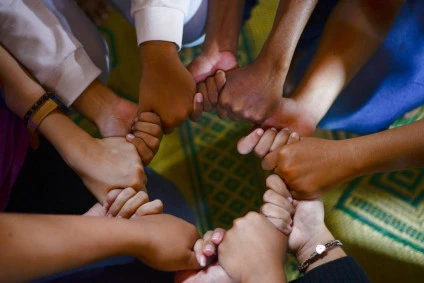 People holding hands